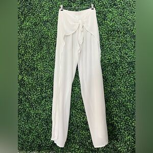 Kona Sol White Flowy Beach Pants Swim Coverup
